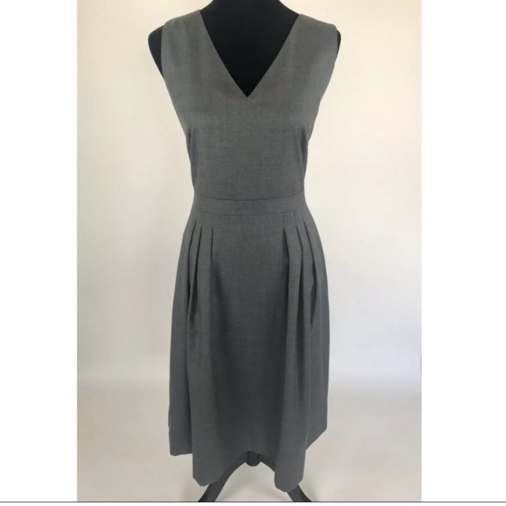 J CREW V-neck Dress Super 120s Merino Wool